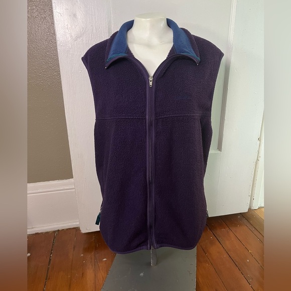 Patagonia Synchilla 90s Fleece Vest Purple L USA-Made | Winter Layer Cozy Chic - Picture 5 of 17